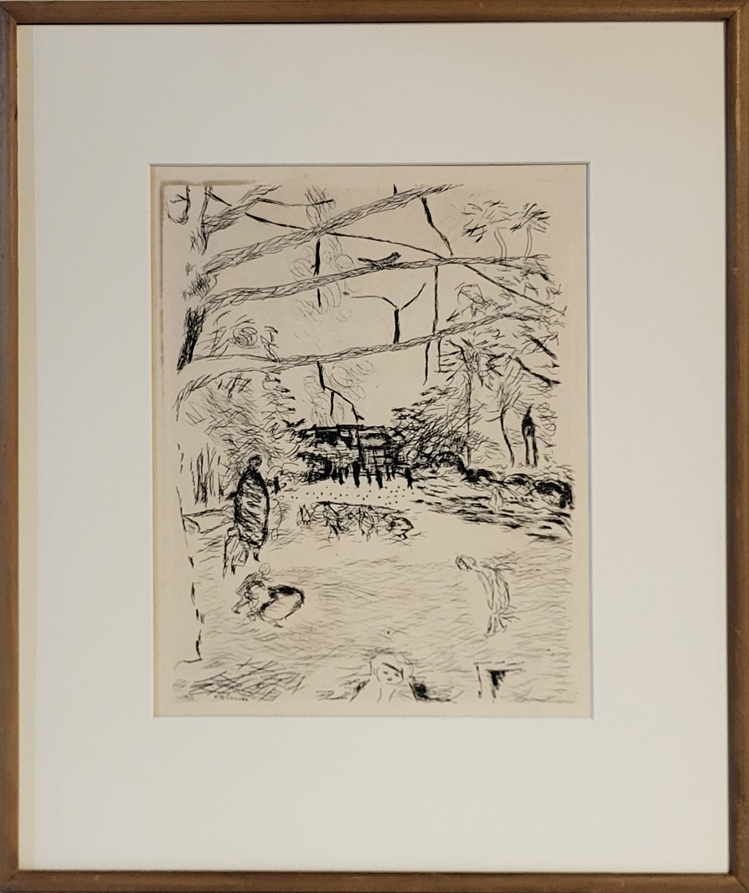 PIERRE BONNARD,1867 - 1947, A BLACK AND WHITE ETCHING Titled 'Le Parc Monceau', 1937, signed in - Image 3 of 5