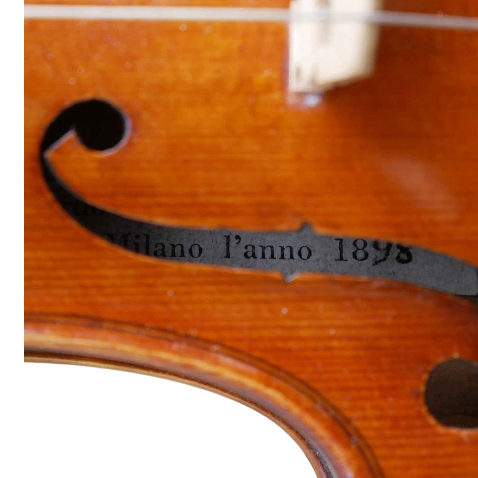 A RARE RICCARDO ANTONIAZZI CREMONESE FECE IN MILANO L’ANNO 1898 VIOLIN Internal Label, colour dark - Bild 10 aus 20