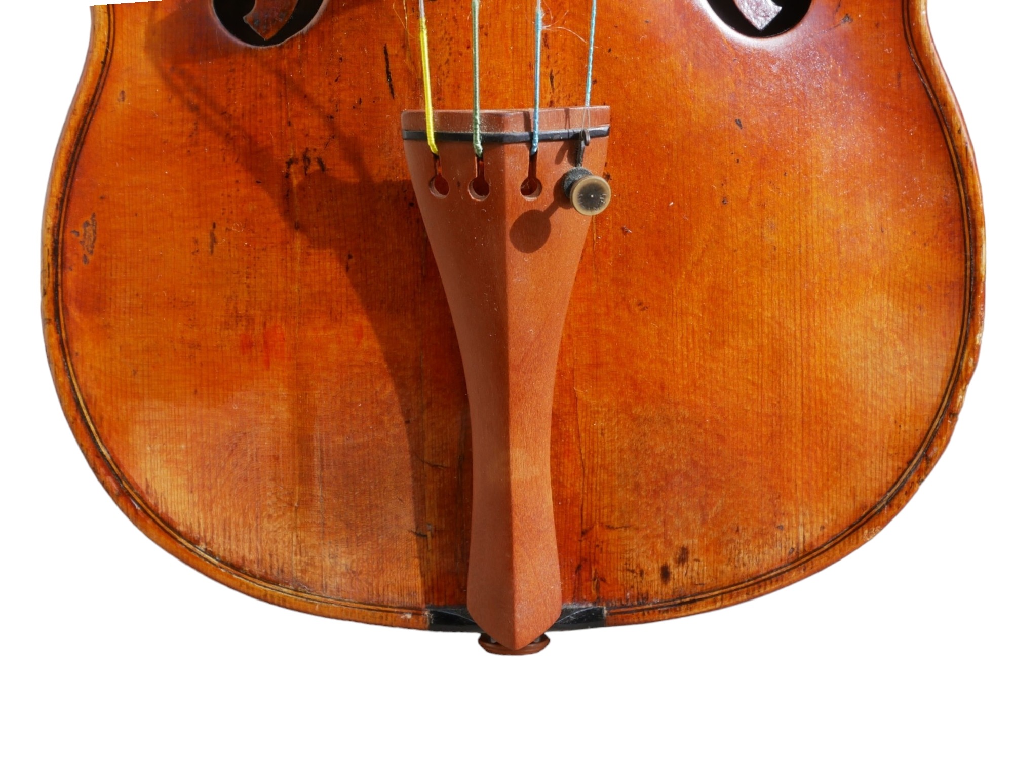 AN EARLY MID 19TH CENTURY FRENCH VIOLIN Indecipherable internal label, colour, orange oily, one - Bild 19 aus 46