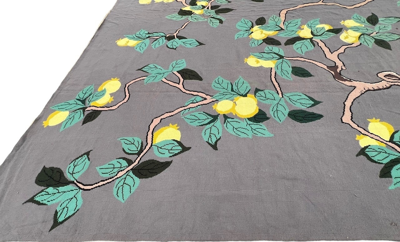 A MASSIVE NEEDLEWORK LEMON TREE (1950-60) ALL WOOL CANVAS CARPET/RUG. (790 x 470cm) Along with - Image 10 of 23