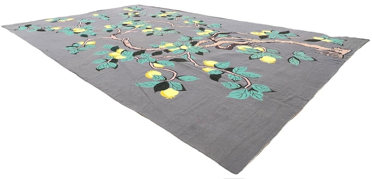 A MASSIVE NEEDLEWORK LEMON TREE (1950-60) ALL WOOL CANVAS CARPET/RUG. (790 x 470cm) Along with - Image 19 of 23