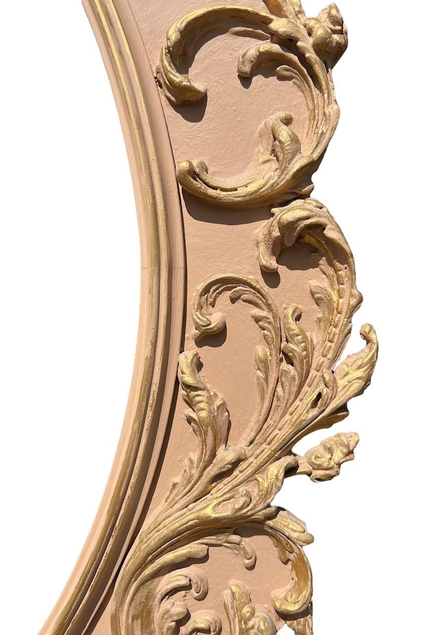 MANNER OF THOMAS CHIPPENDALE, A FINE CHINESE CHIPPENDALE DESIGN CARVED GILTWOOD AND PAINTED OVAL - Image 8 of 12