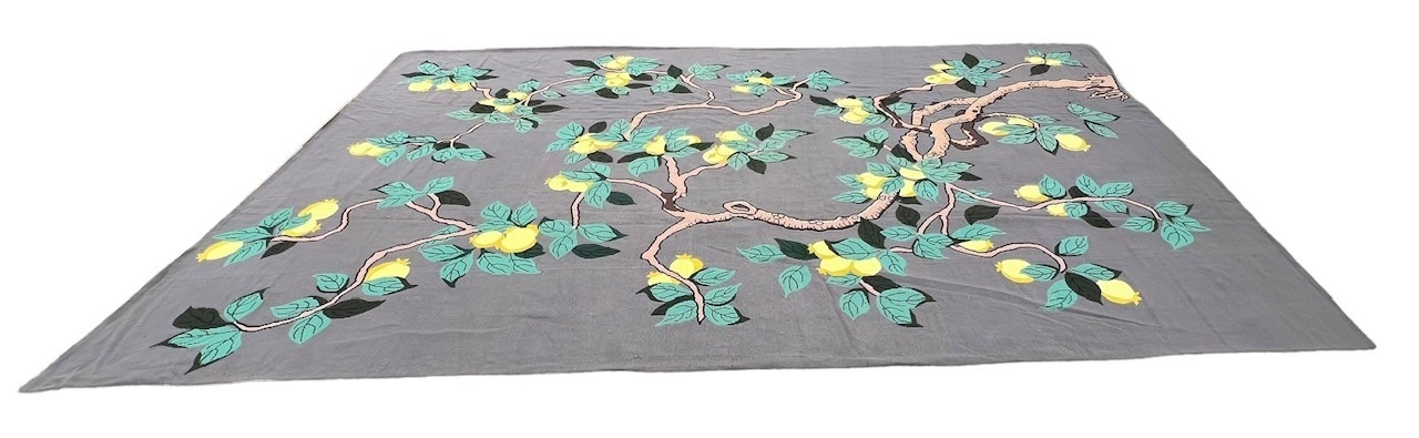 A MASSIVE NEEDLEWORK LEMON TREE (1950-60) ALL WOOL CANVAS CARPET/RUG. (790 x 470cm) Along with - Image 22 of 23