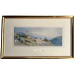 THOMAS CHARLES LEESON ROWBOTHAM, 1823 - 1875, WATERCOLOUR Mountain landscape, with figures, signed