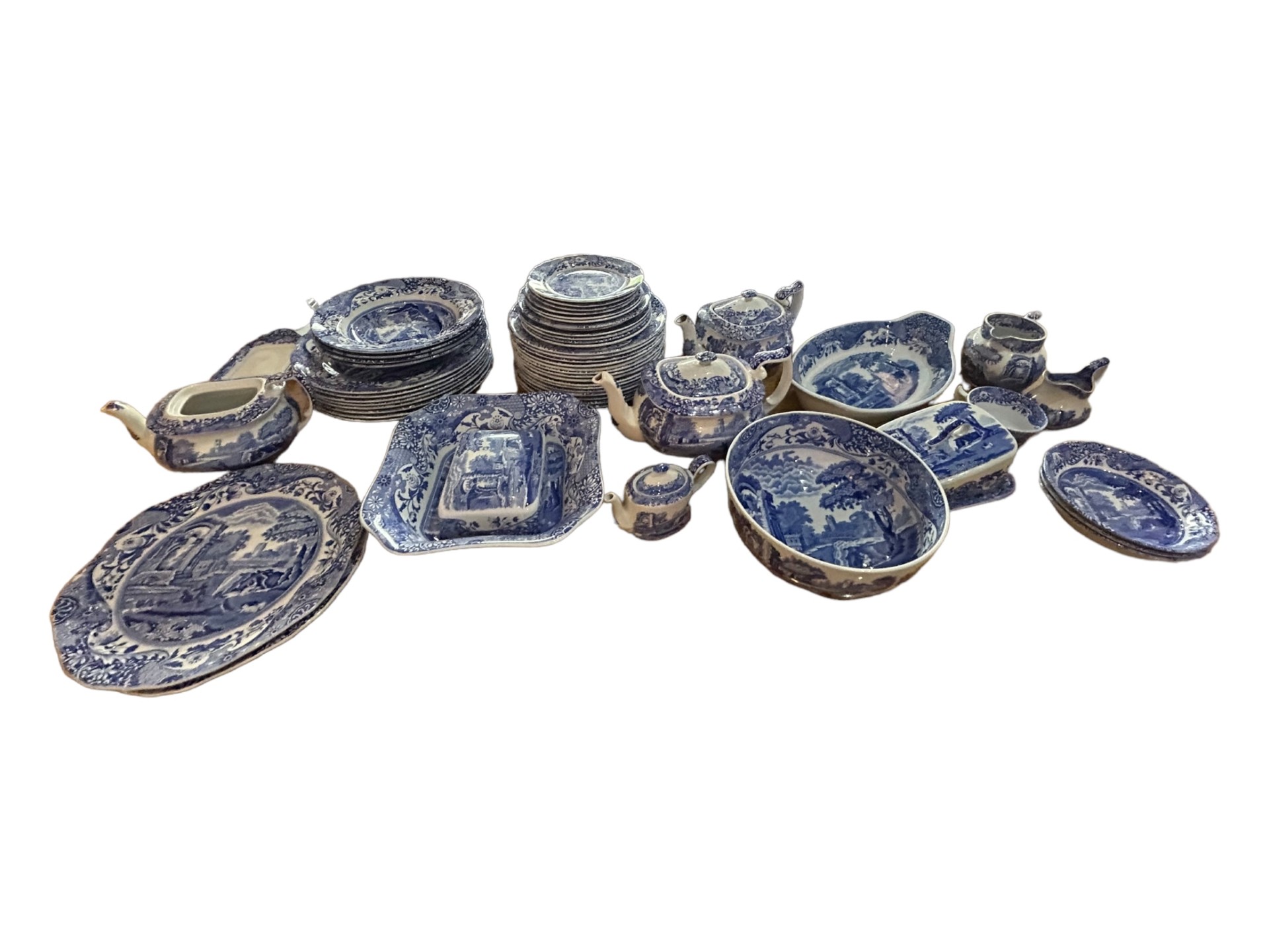 SPODE, LARGE COLLECTION OF 19TH CENTURY BLUE AND WHITE STONEWARE PORCELAIN ITEMS, TO INCLUDE A - Bild 5 aus 7