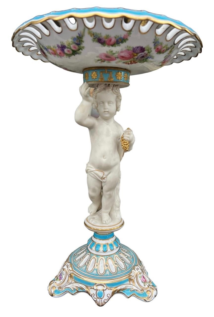 COPELAND, A FINE SET OF FOUR 19TH CENTURY HAND PAINTED PORCELAIN TAZZAS Representing the four - Image 5 of 8