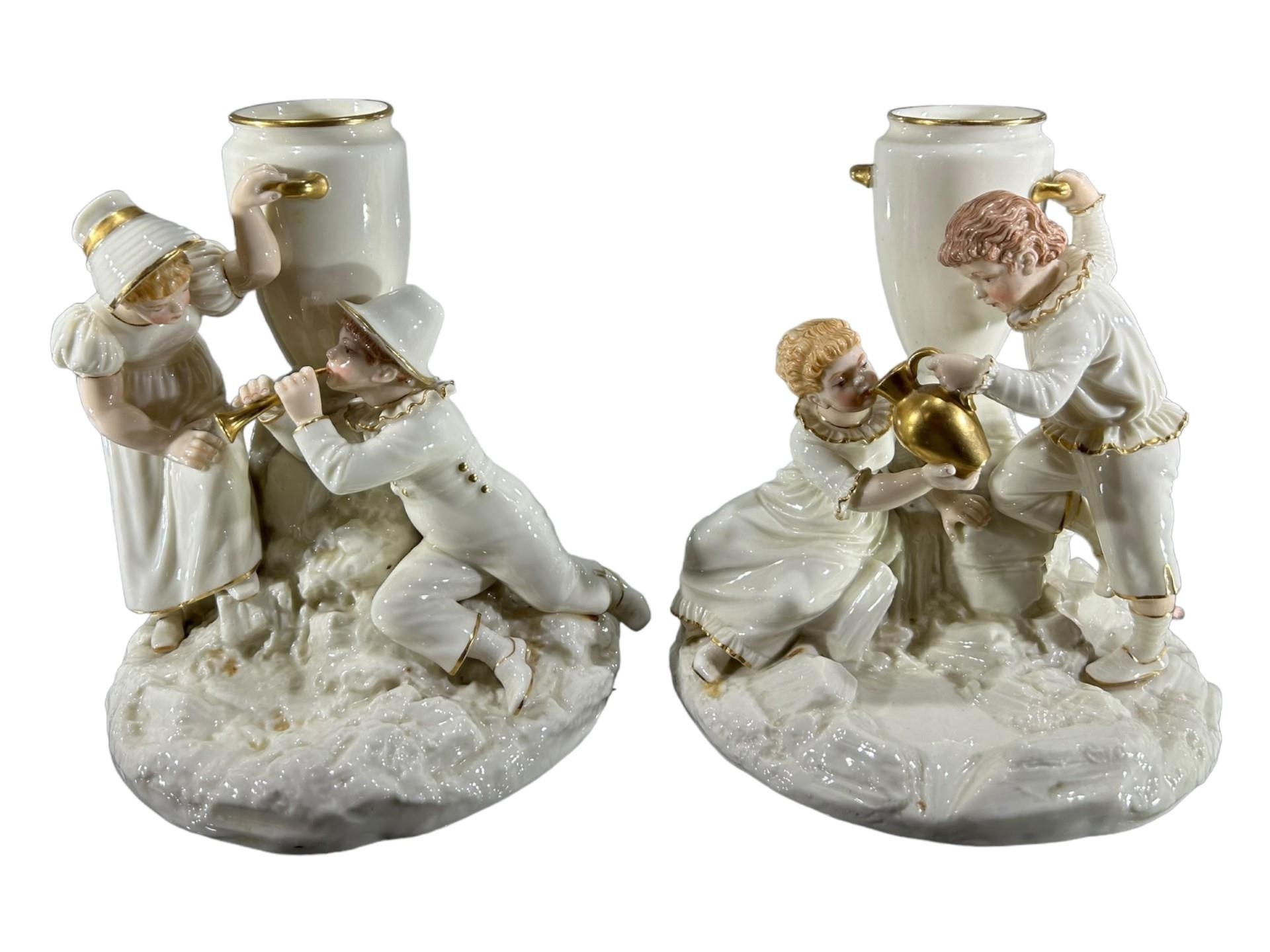 ROYAL WORCESTER, JAMES HADLEY, 19TH CENTURY PORCELAIN FIGURE OF A GIRL, AFTER KATE GREENAWAY, - Image 5 of 7