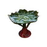 BRETBY, TOOTH & CO. LTD, A 20TH CENTURY TAZZA FRUIT BOWL Stylised leaf top with naturalistic