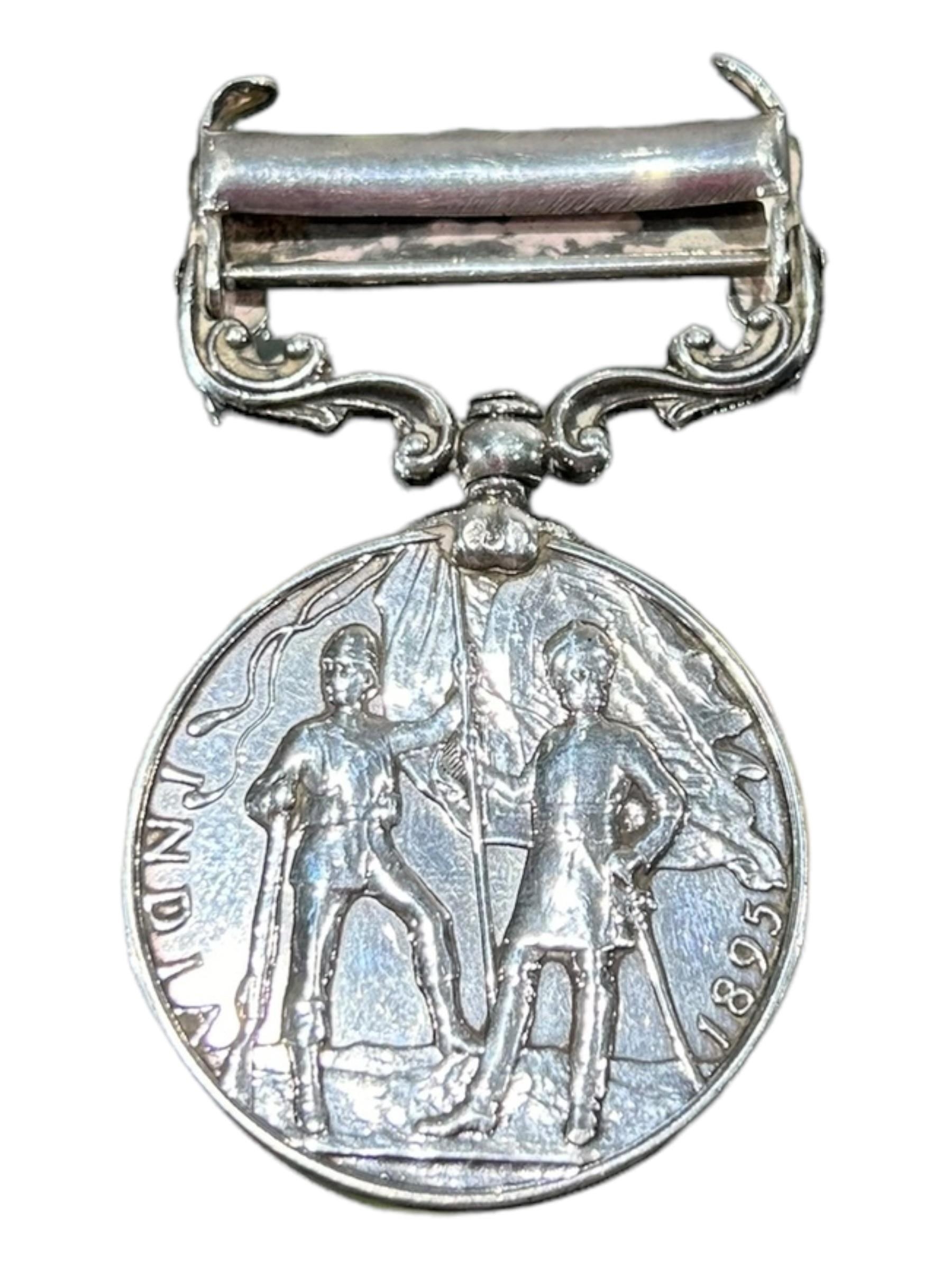 19TH CENTURY INDIA MEDAL, 1897 - 1898, PUNJAB FRONTIER, TOGETHER WITH A COLLECTION OF OTHER MILITARY - Image 6 of 6