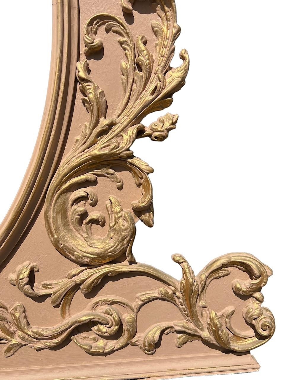 MANNER OF THOMAS CHIPPENDALE, A FINE CHINESE CHIPPENDALE DESIGN CARVED GILTWOOD AND PAINTED OVAL - Image 7 of 12