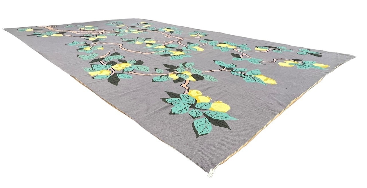 A MASSIVE NEEDLEWORK LEMON TREE (1950-60) ALL WOOL CANVAS CARPET/RUG. (790 x 470cm) Along with - Image 15 of 23