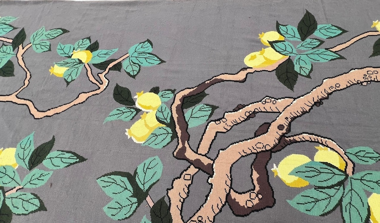 A MASSIVE NEEDLEWORK LEMON TREE (1950-60) ALL WOOL CANVAS CARPET/RUG. (790 x 470cm) Along with - Image 12 of 23