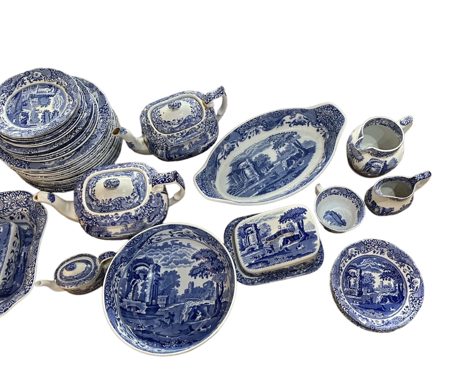 SPODE, LARGE COLLECTION OF 19TH CENTURY BLUE AND WHITE STONEWARE PORCELAIN ITEMS, TO INCLUDE A - Bild 6 aus 7