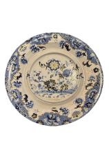 SPODE, THIRTY SIX EARLY 19TH CENTURY BLUE AND WHITE PLATES AND TRAY, PATTERN 3702 Decorated with
