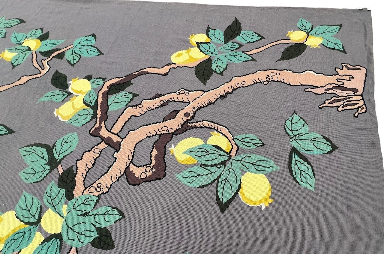 A MASSIVE NEEDLEWORK LEMON TREE (1950-60) ALL WOOL CANVAS CARPET/RUG. (790 x 470cm) Along with - Image 13 of 23