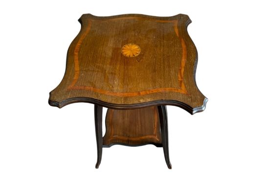 A COLLECTION OF 19TH CENTURY FURNITURE To include a Victorian walnut and inlaid music cabinet, a - Bild 4 aus 6