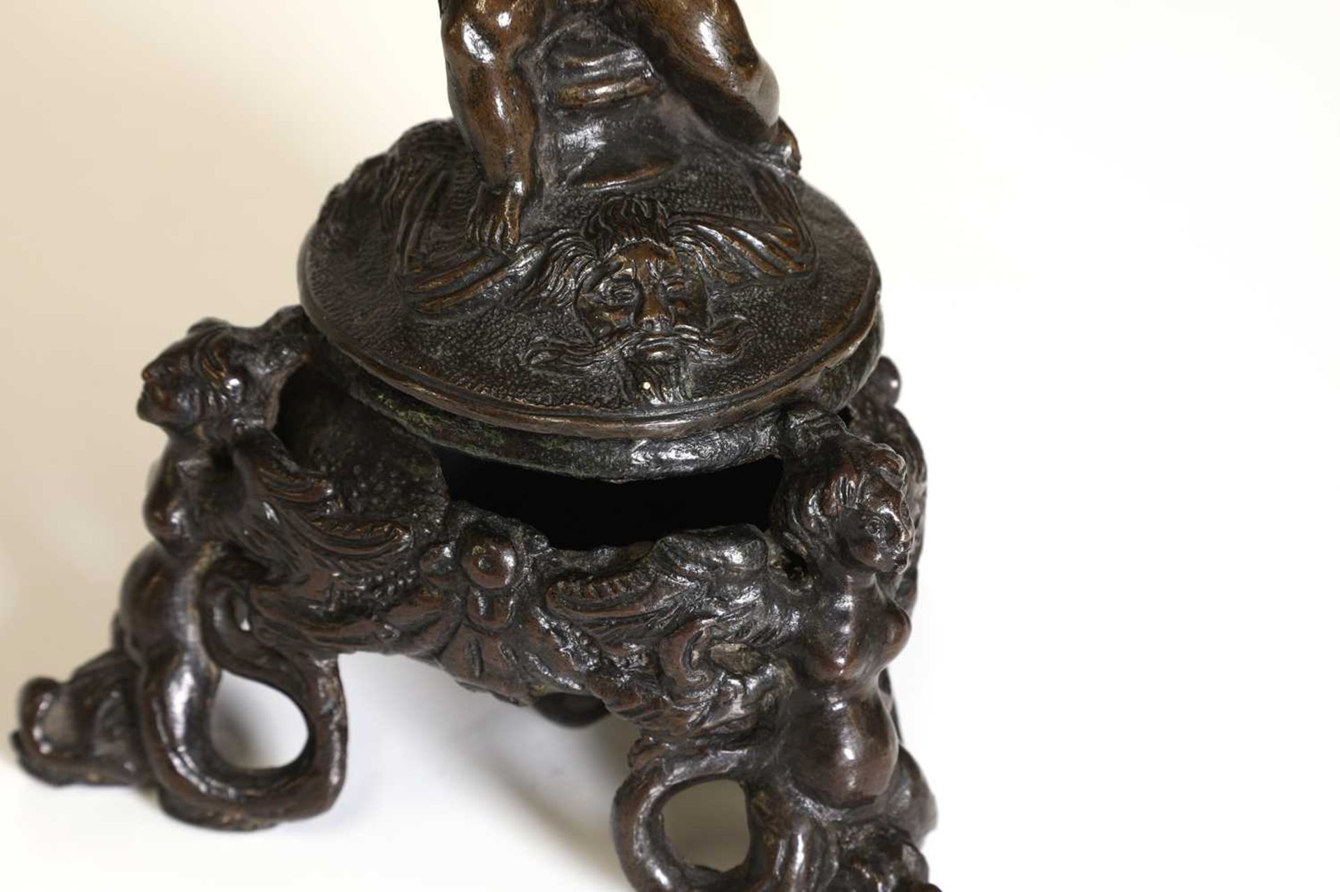A bronze inkwell, - Image 9 of 16