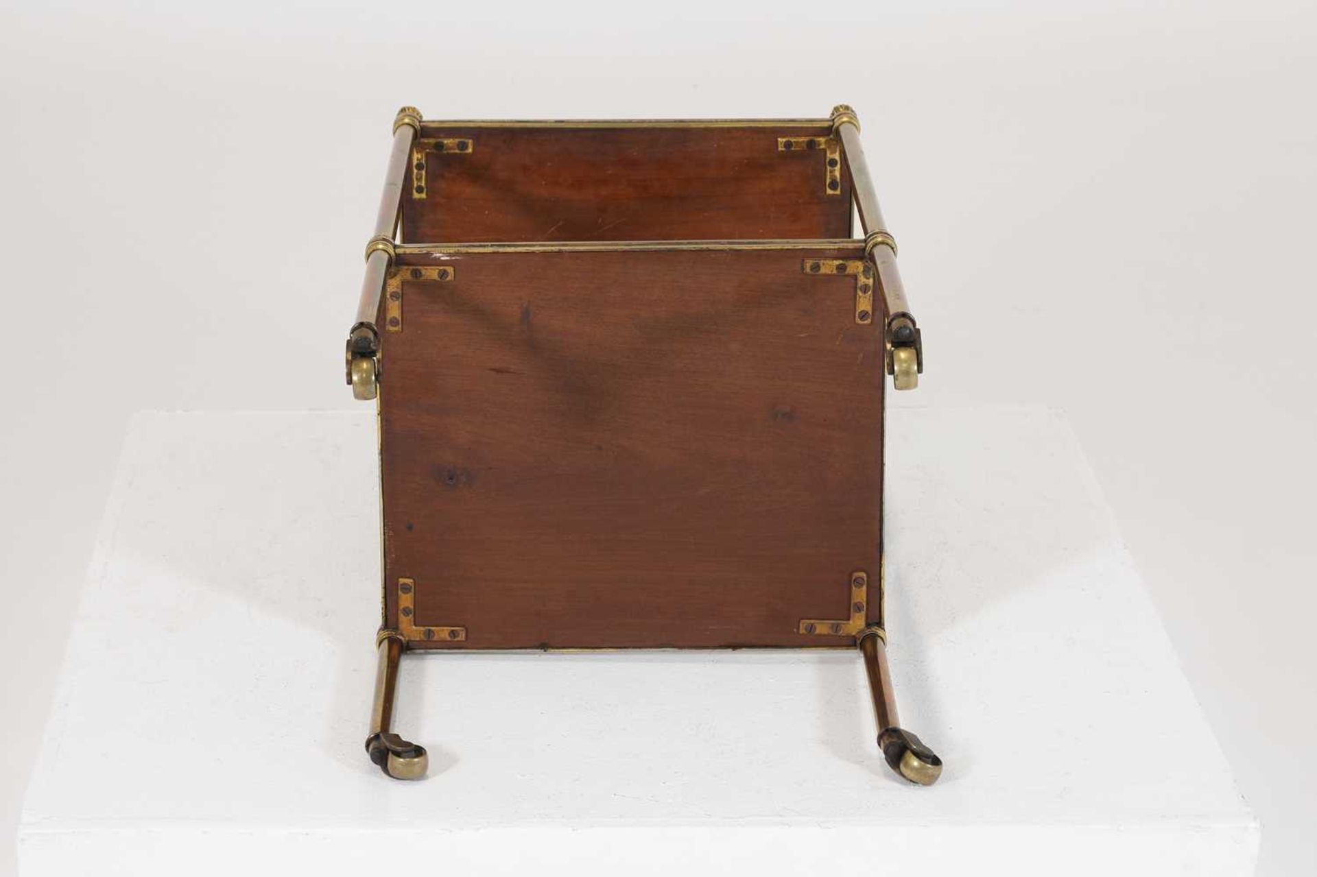 A pair of Regency-style mahogany and brass étagères, - Image 9 of 19