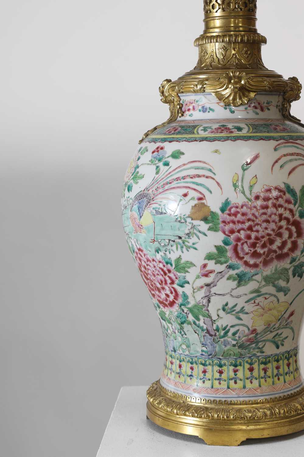 A famille rose porcelain vase, - Image 4 of 13