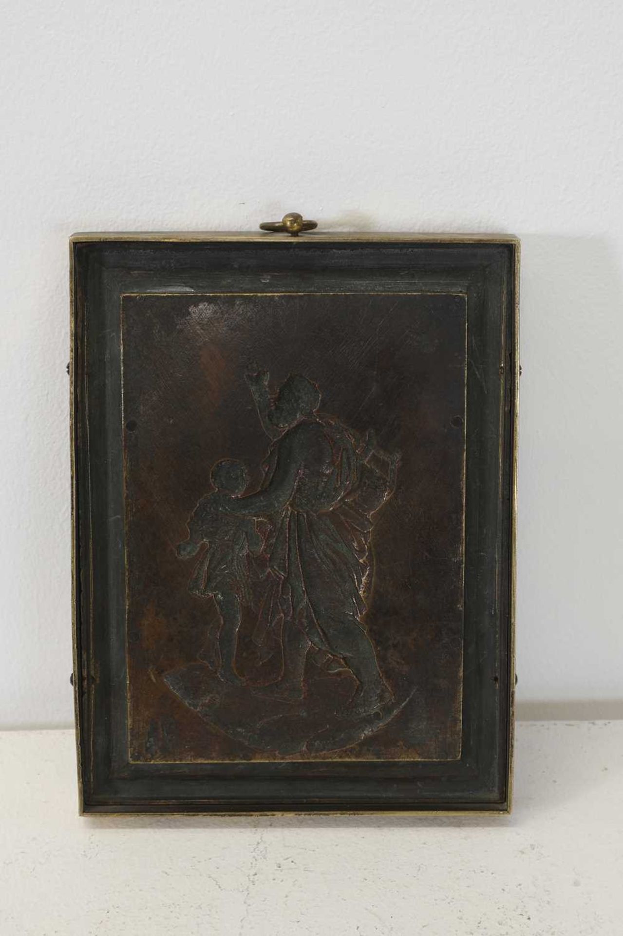 A bronze oval portrait plaque, - Image 3 of 8