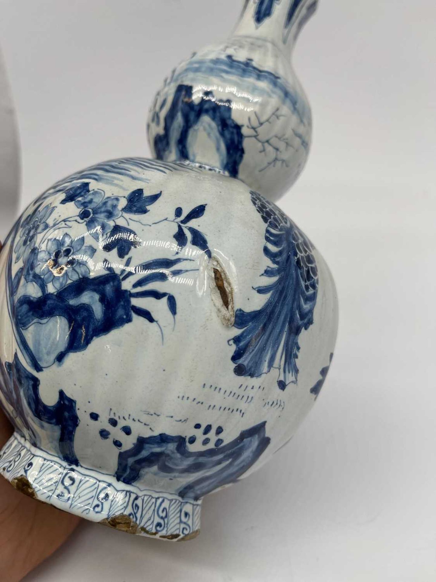 A delft tin-glazed earthenware double gourd vase, - Image 16 of 19