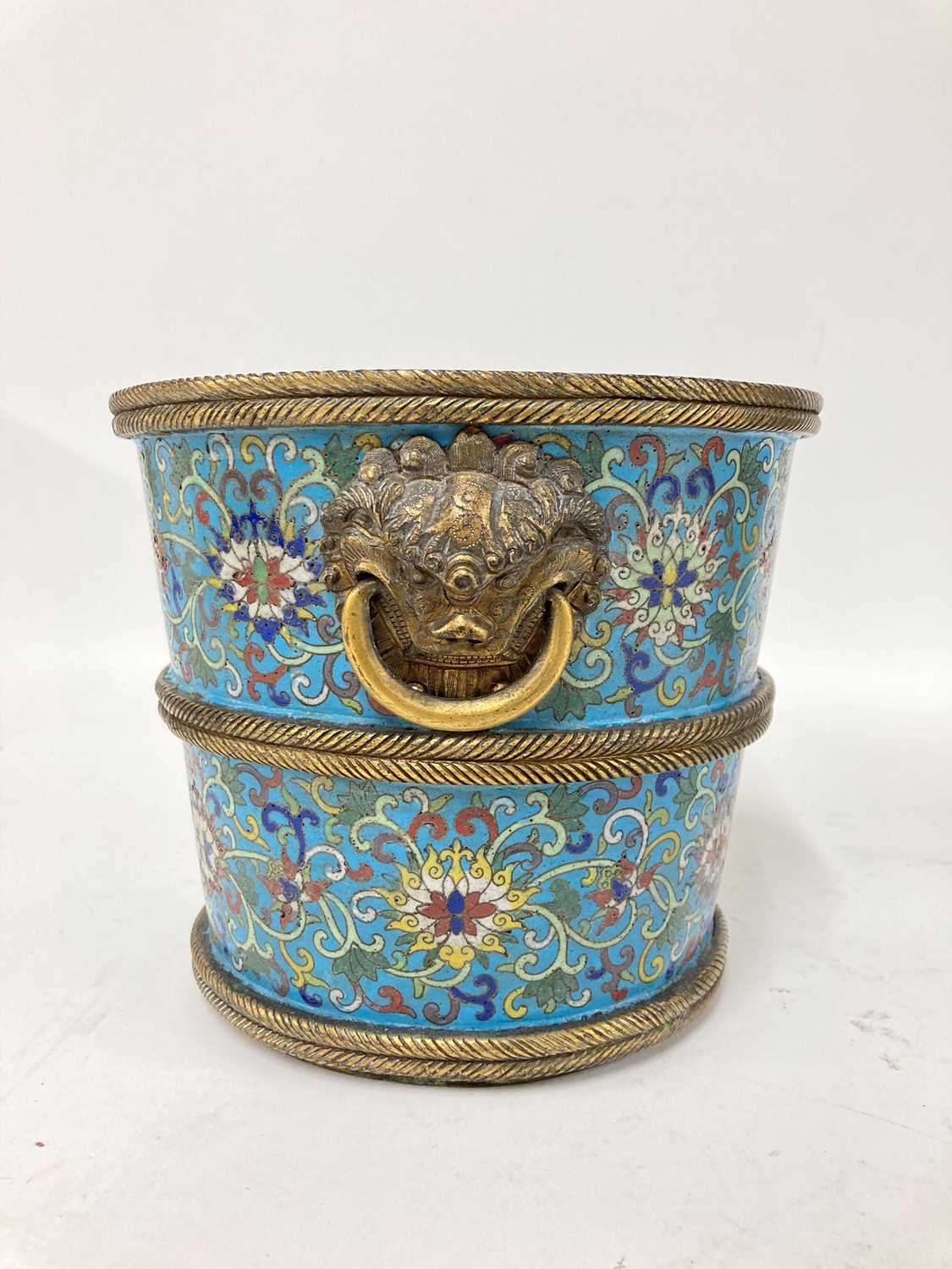 A pair of cloisonné buckets, - Image 12 of 31