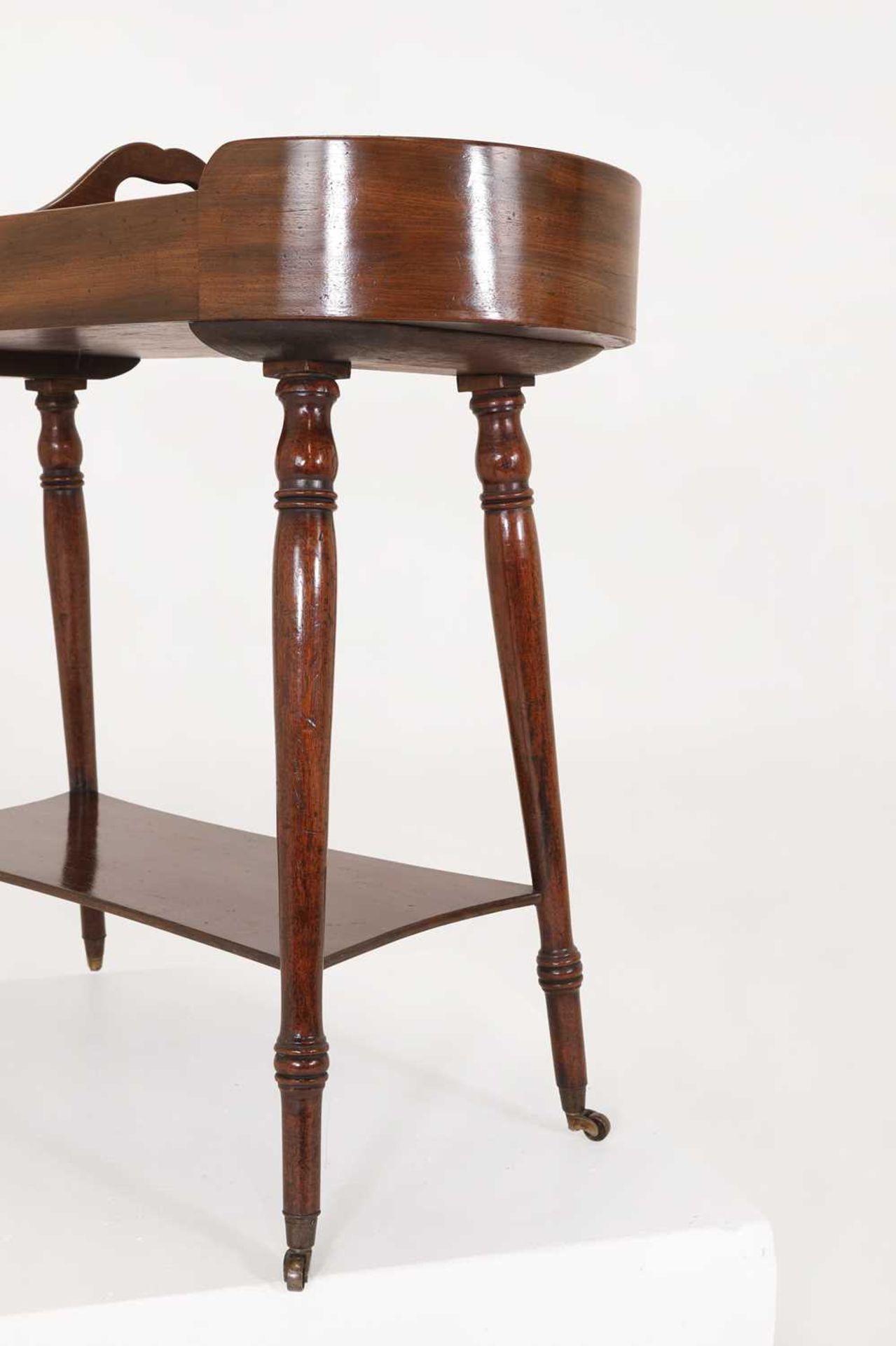 A George III mahogany tray on stand, - Image 7 of 34