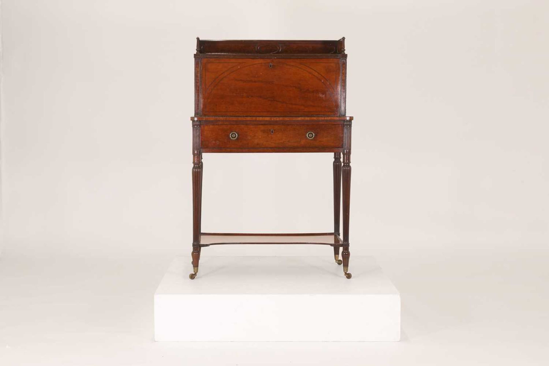 A George III Sheraton Period mahogany bonheur-du-jour, - Image 2 of 34