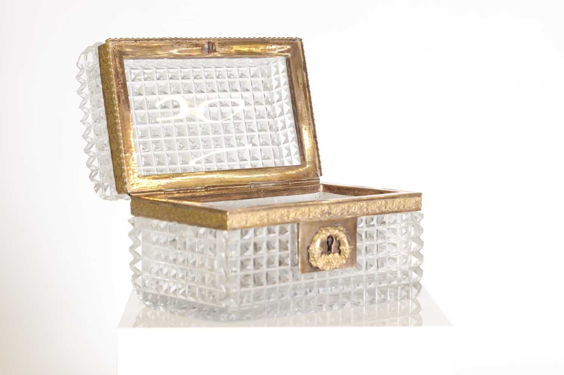 A Palais Royale-type cut-glass table casket, - Image 6 of 6