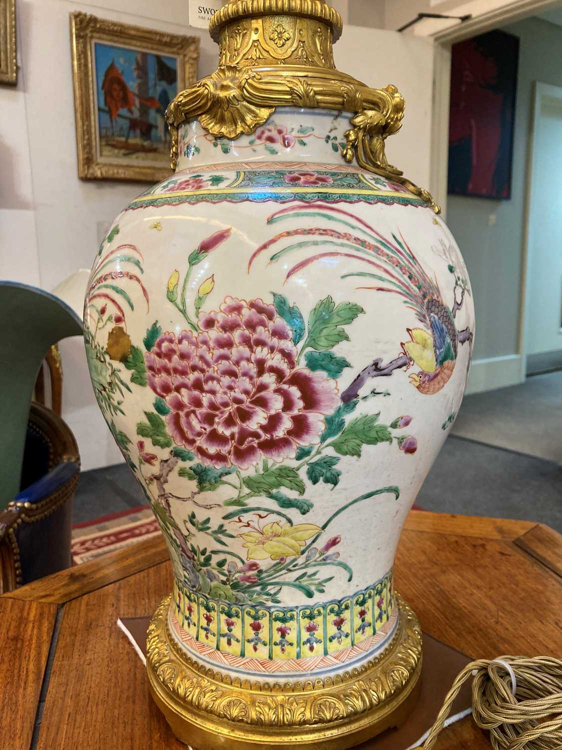 A famille rose porcelain vase, - Image 5 of 13