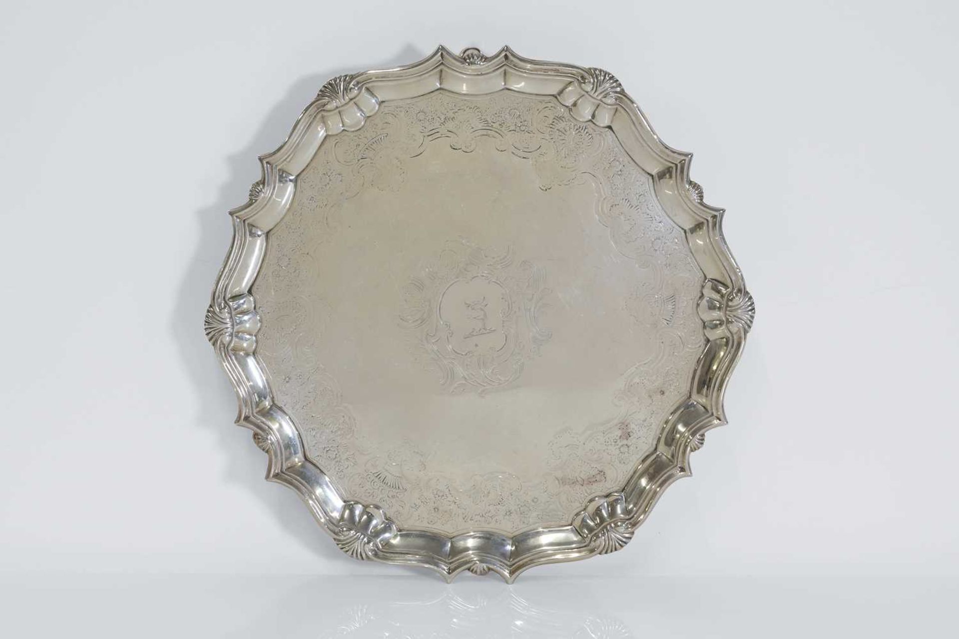 A George II silver salver, - Image 7 of 7