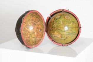 A George IV 3-inch pocket globe,