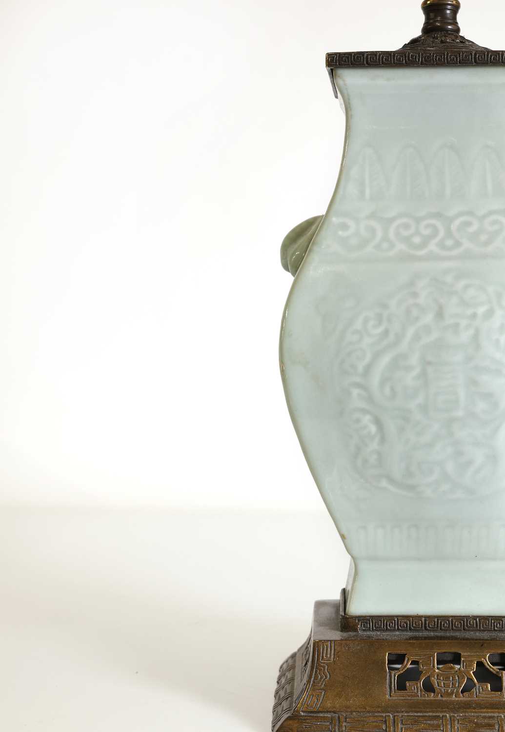 A Chinese celadon vase, - Image 3 of 8