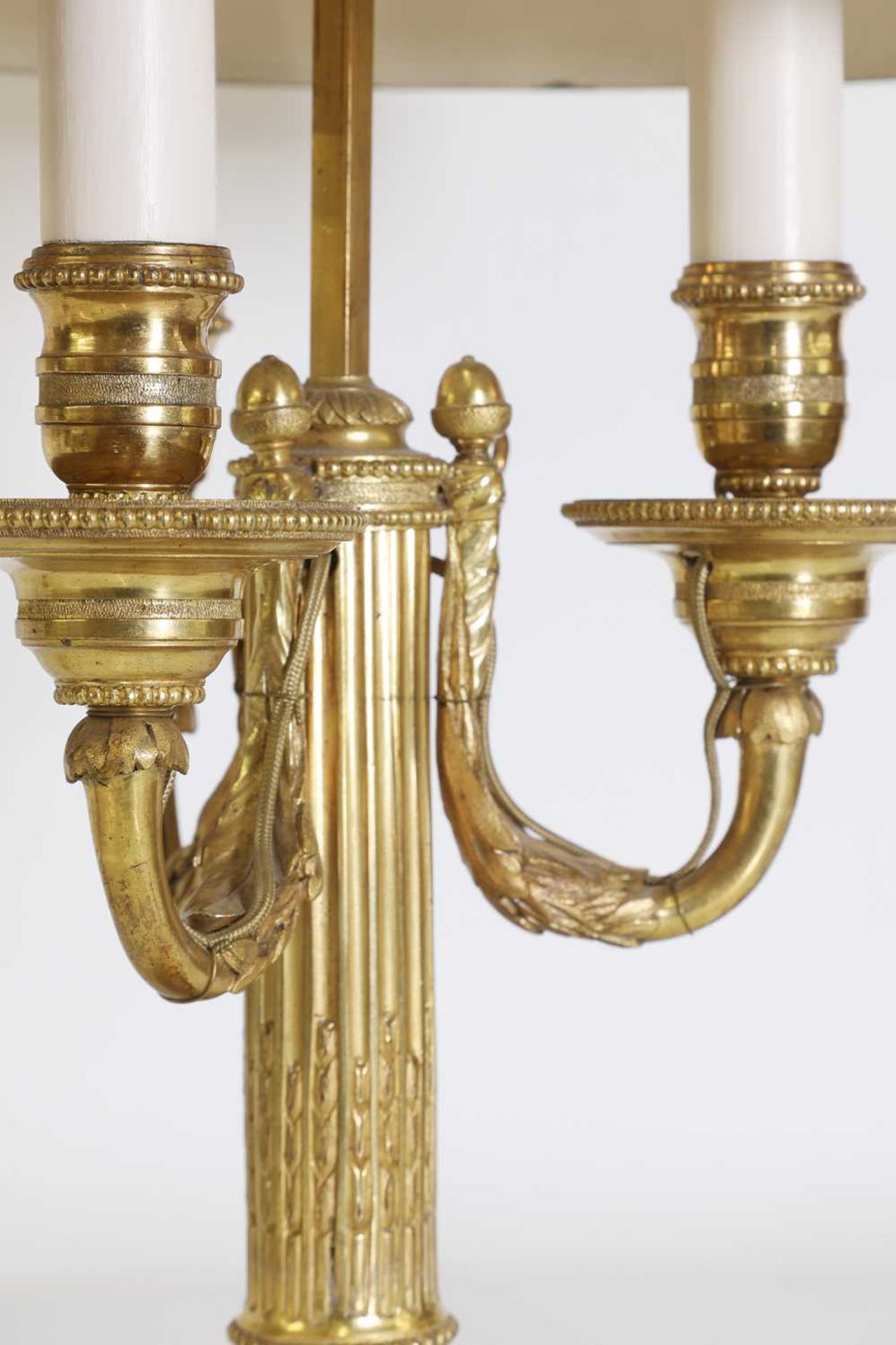 A Directoire-style ormolu three-light bouillotte lamp, - Image 5 of 7