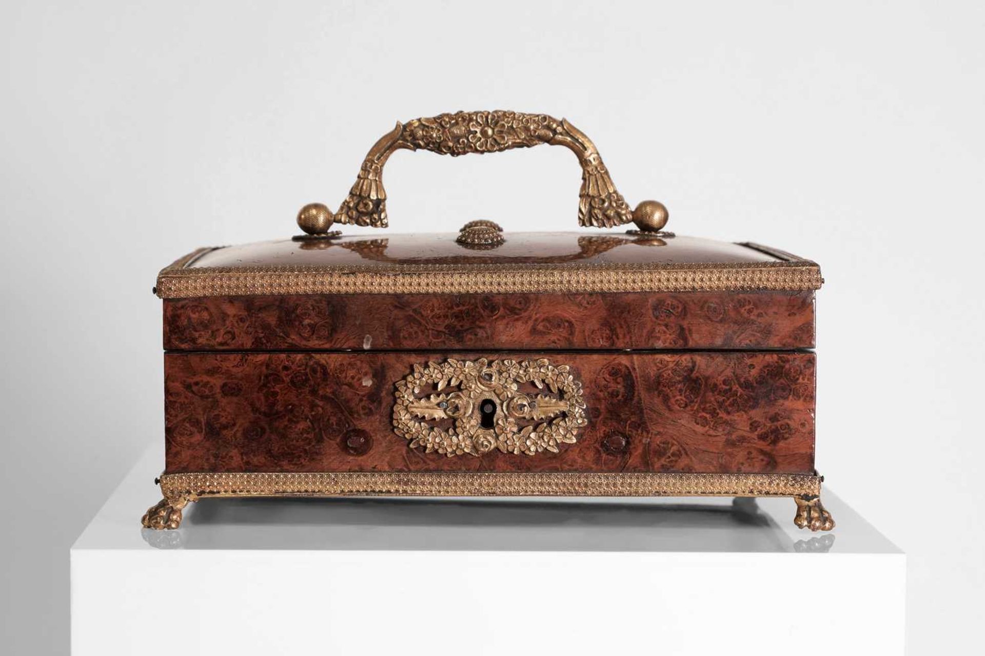 A Palais-Royal burr wood box,