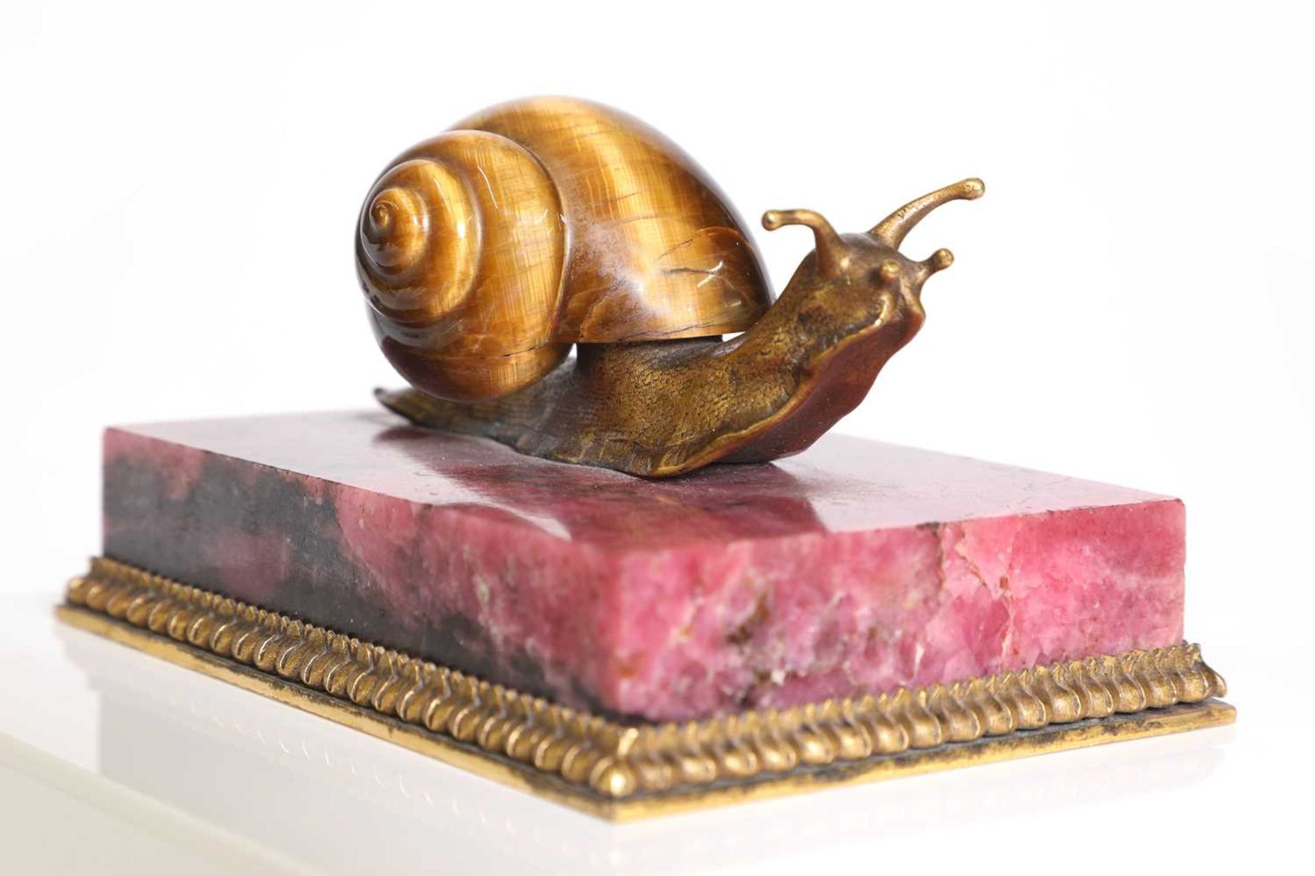 A tiger's eye and ormolu snail, - Image 7 of 25