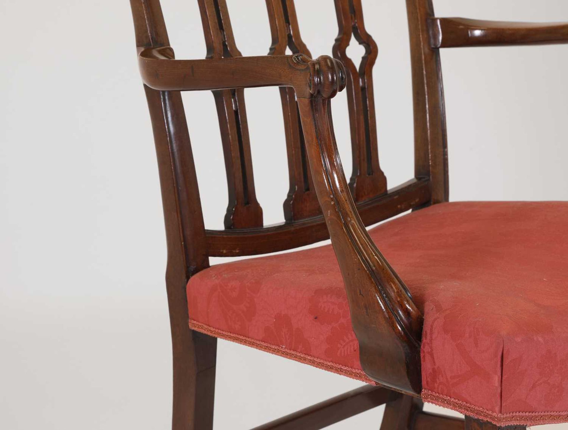 A George III mahogany armchair, - Image 4 of 41