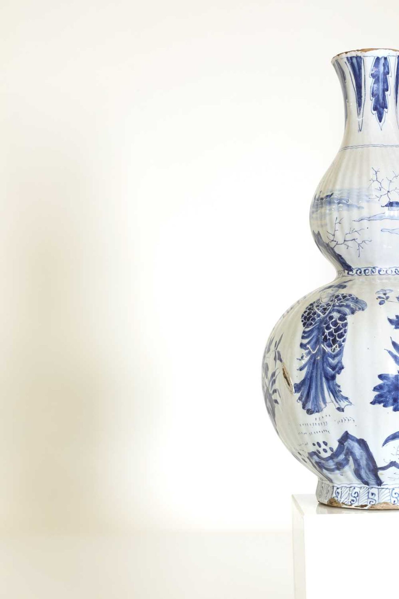 A delft tin-glazed earthenware double gourd vase, - Image 9 of 19