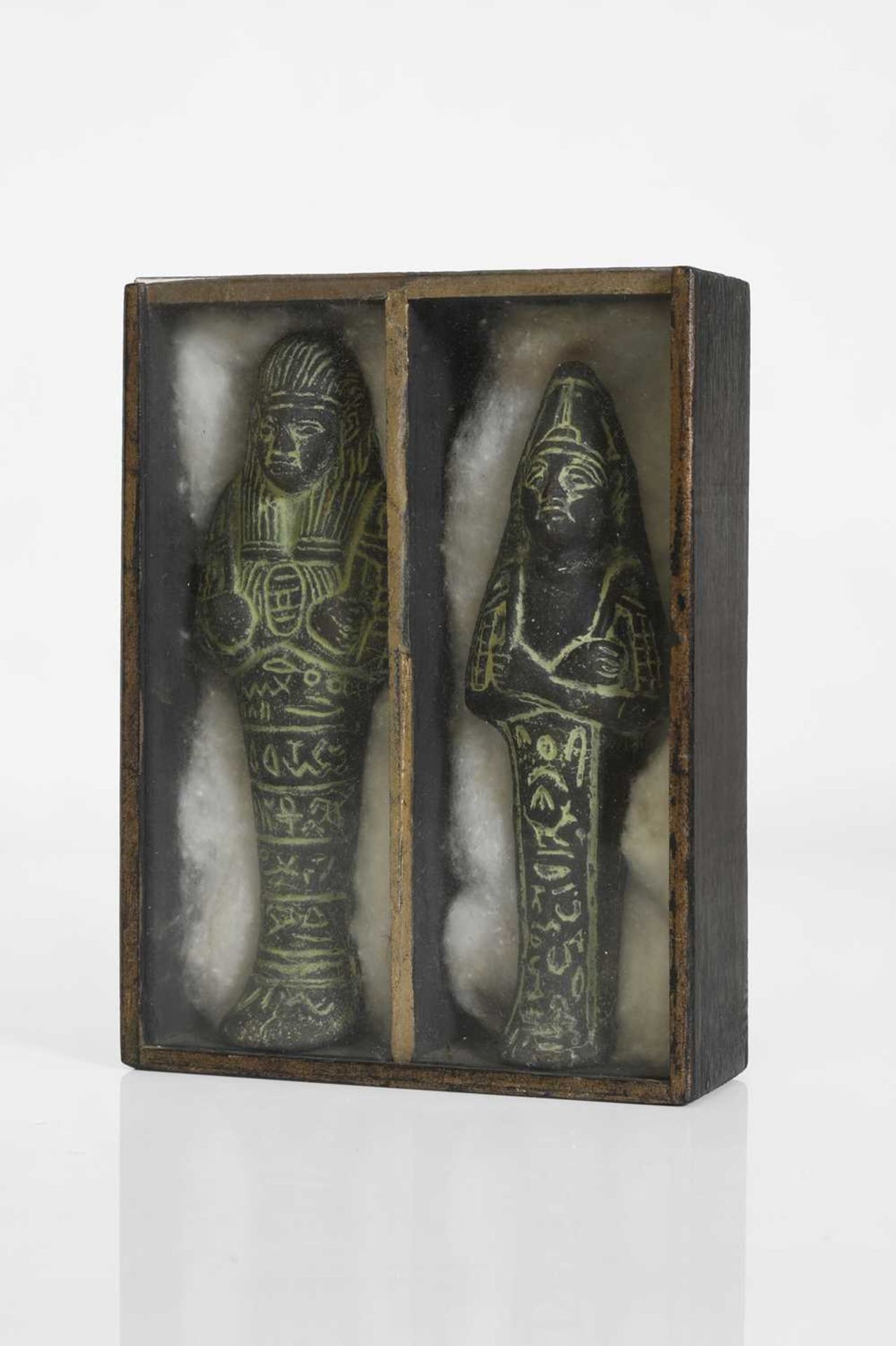 A pair of Egyptian-style clay ushabti figures, - Image 2 of 10