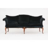 A George III-style walnut sofa,