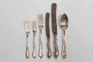 A German silver flatware service,