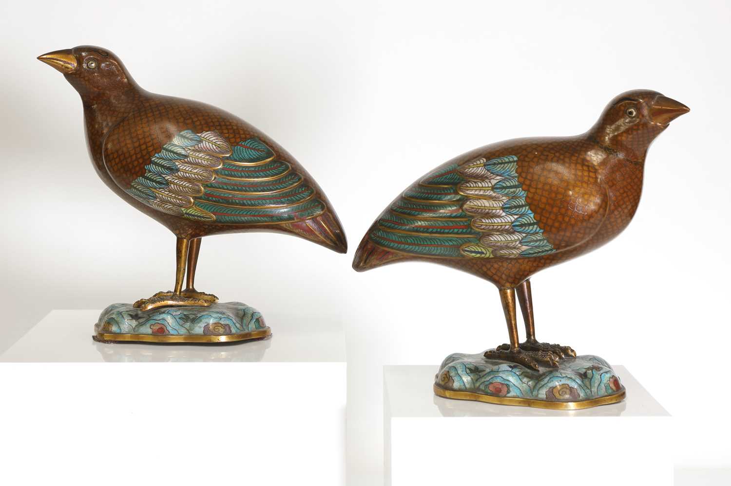 A group of cloisonné pieces, - Image 14 of 17