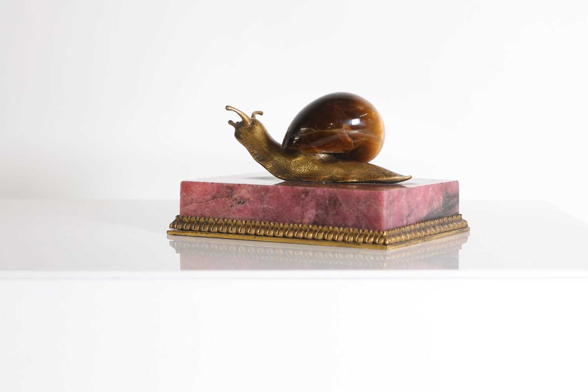 A tiger's eye and ormolu snail, - Image 12 of 25