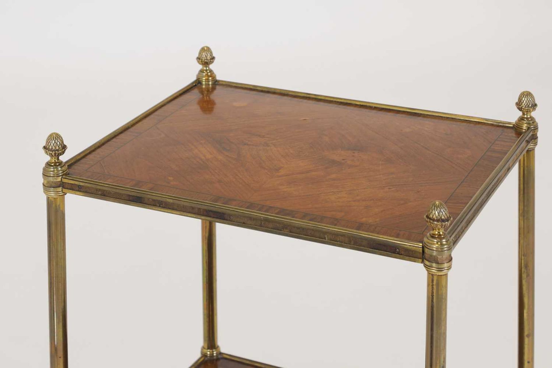A pair of Regency-style mahogany and brass étagères, - Image 10 of 19