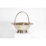 A George III silver swing-handled cake basket,