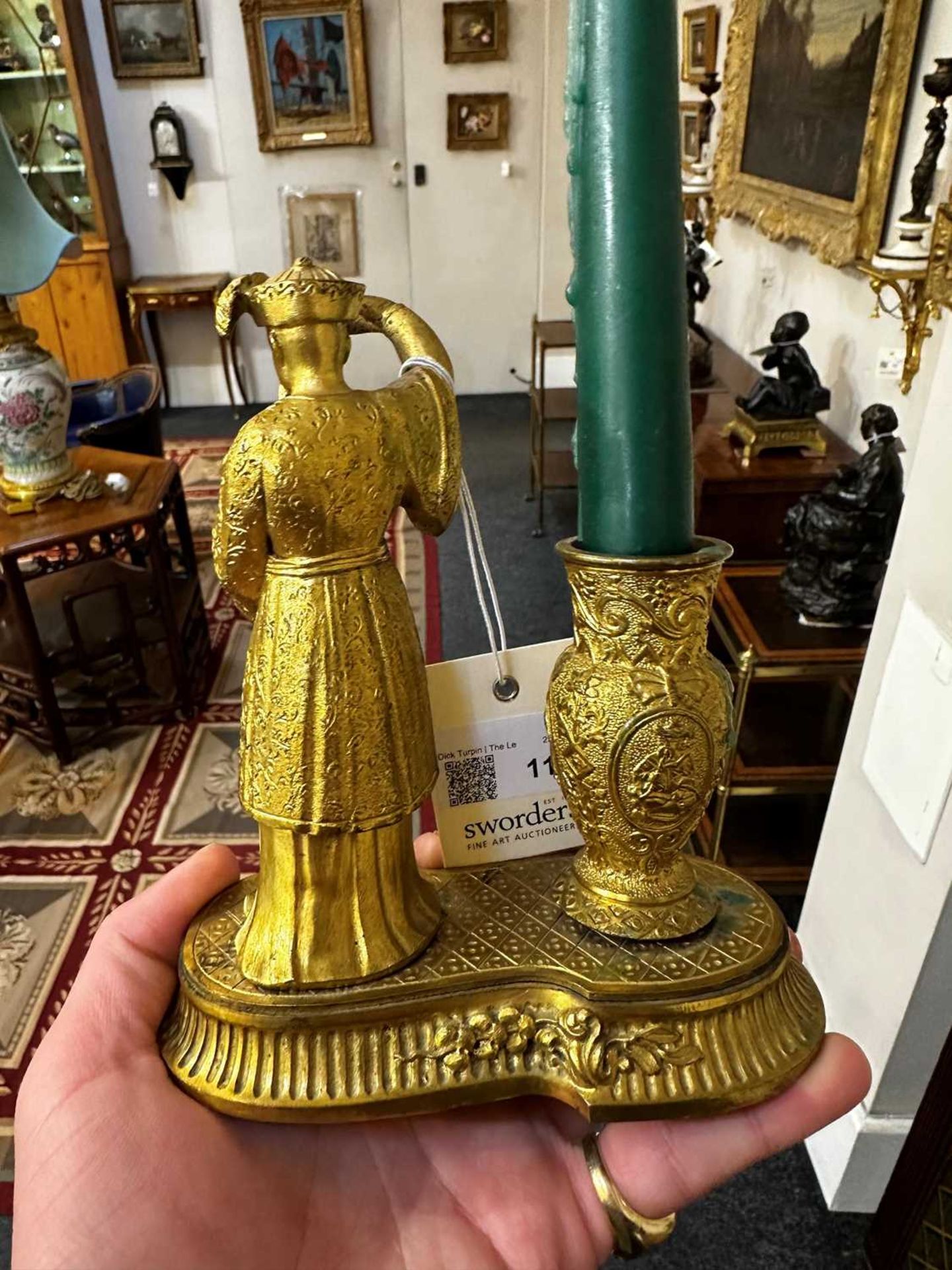 A pair of ormolu chinoiserie candlestands, - Image 20 of 25