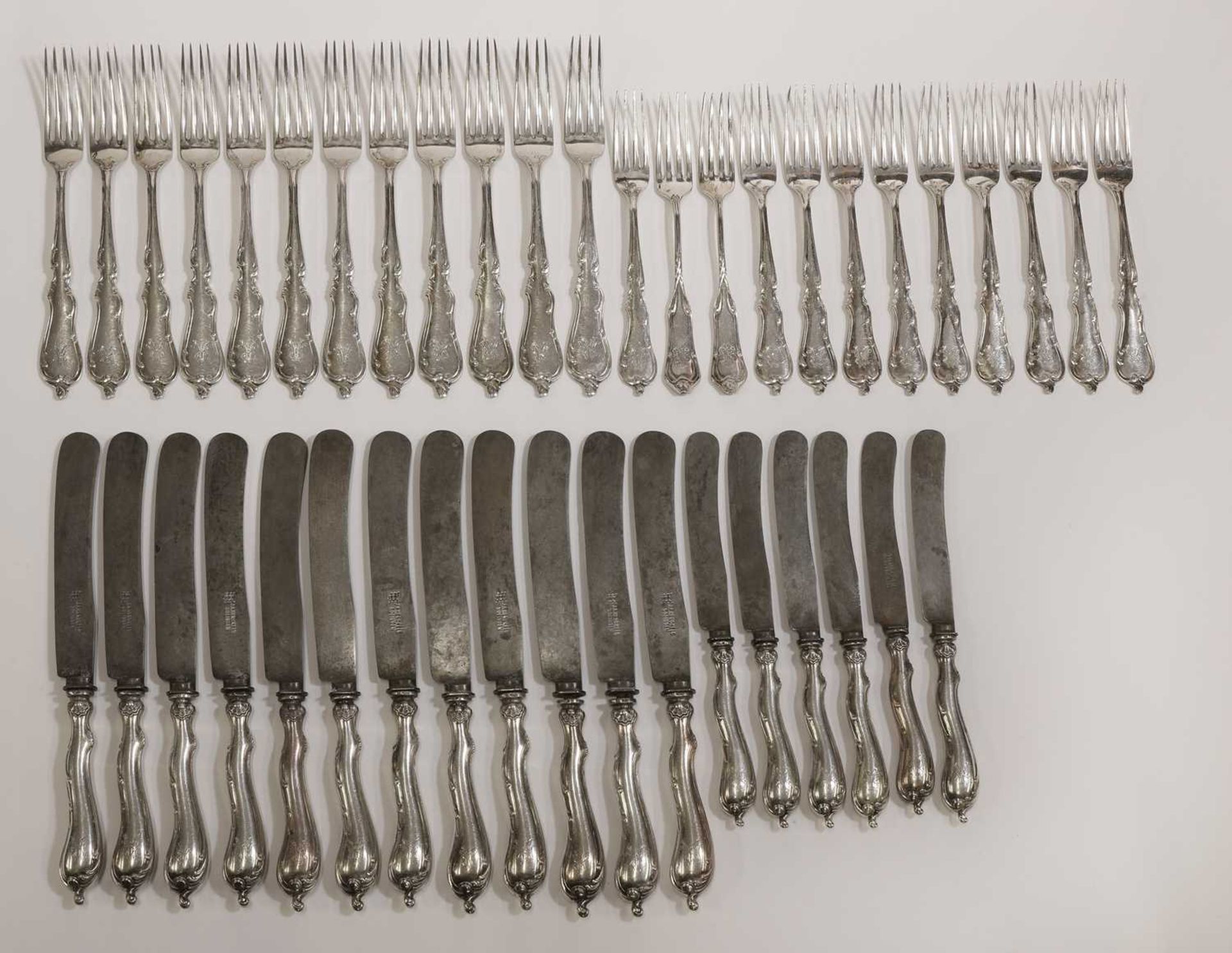 A German silver flatware service, - Image 4 of 4