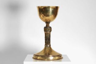 A silver-gilt recusant chalice,