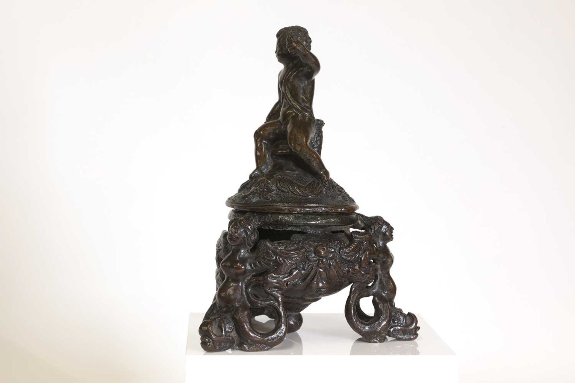 A bronze inkwell, - Image 5 of 16