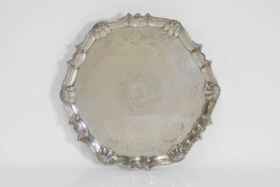 A George II silver salver,